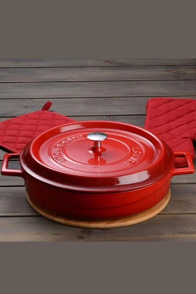 Lava Döküm Çok Amaçlı Yayvan Tencere. Trendy Serisi Çap(Ø)24cm. - 2