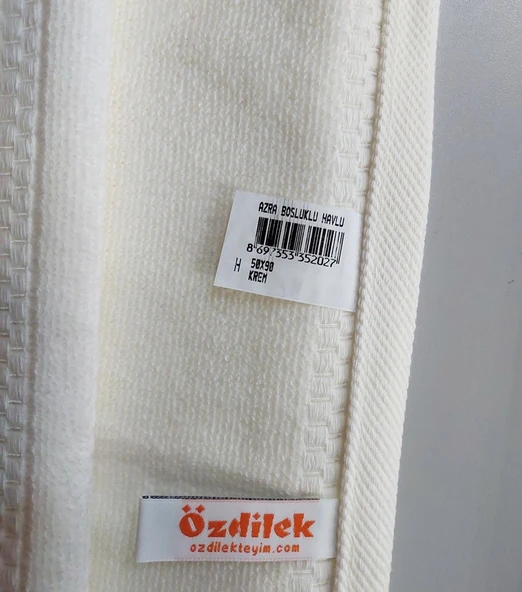 Özdilek 1 Adet El-Yüz Havlusu Araboş Nakışlık (50x90)-Azra Krem - 3
