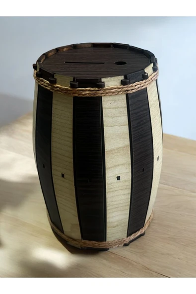 HEDİYELİK FIÇI Ahşap Kumbara Küçük boy - Resim 2