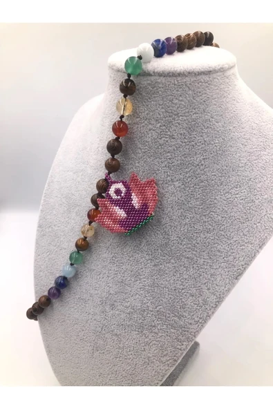 Tasarım 54 lü Venge Ağacı Çakra Mala Kolye - Resim 4