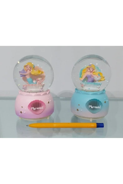 Müzikli Ve Işıklı Kar Küresi 12cm 3227 Pembe