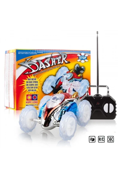 Dasher Uzaktan Kumandalı Araba Akrobat Araba Rc 360 Derece Döner - 3