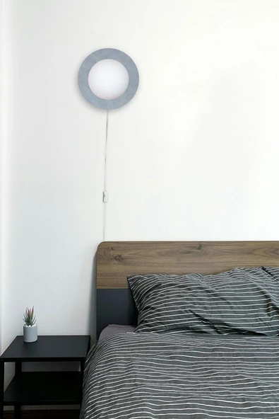 D-light Dünya Aplik Fişli Gri