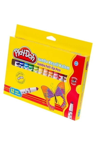 PLAY-DOH JUMBO KEÇELİ KALEM 6MM 12Lİ