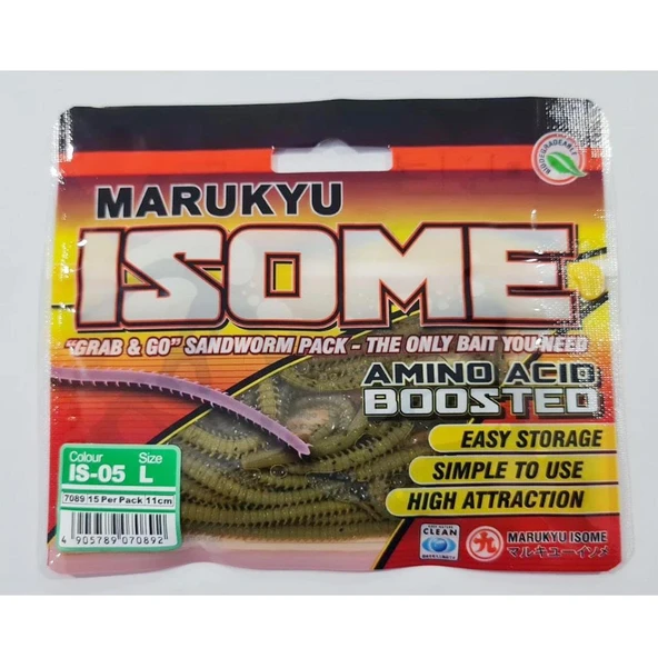 Marukyu Isome L Boy 11cm 15 Adet Lrf Yemi  IS-05 Green