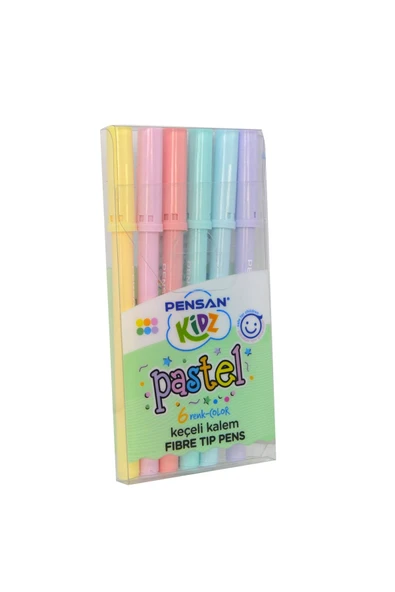 6 Renk Pastel Keçeli Kalem