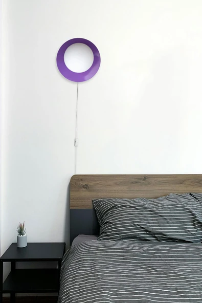 D-light Dünya Aplik Fişli Eflatun