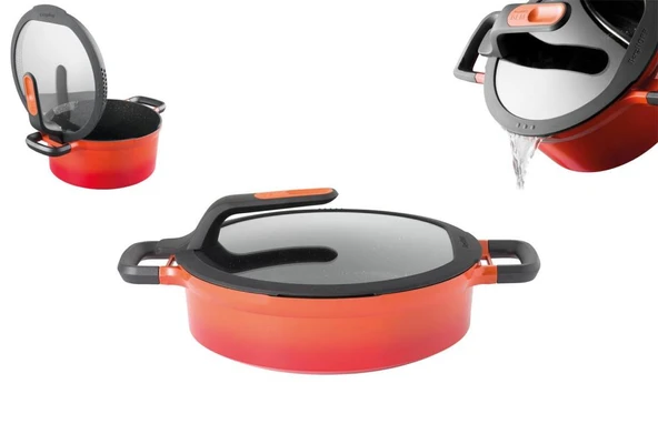 BergHOFF Gem Stay Cool Pilav Tenceresi Turuncu 26