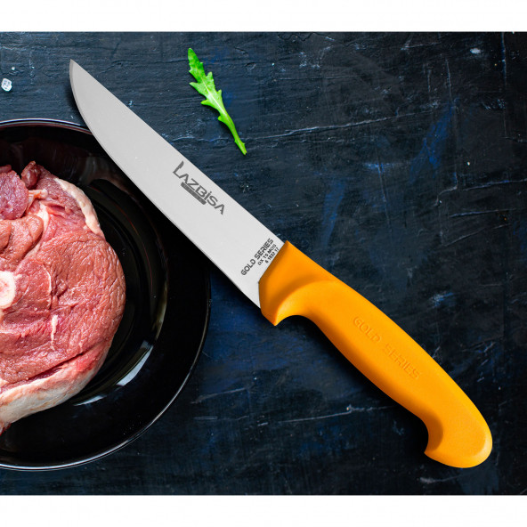 LAZBİSA Mutfak Bıçak Seti Et Ekmek Sebze Bıçağı Gold Serisi No: 4