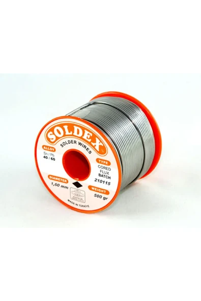 Soldex 40-60 Lehim Teli 500 Gr 1.6 Mm- Sn:40 / Pb:60