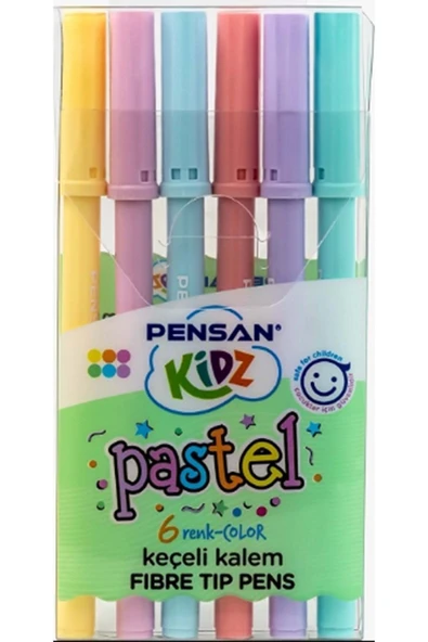 Keçeli Kalem 6 Lı Kıdz Pastel