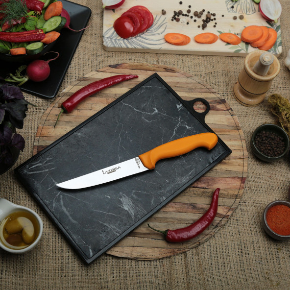 LAZBİSA Mutfak Bıçak Seti Et Sebze Meyve Ekmek Bıçak Gold Serisi No: 1