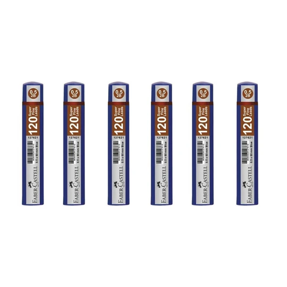 Faber-Castell Grip Min 0.5 mm 120'li Tüp Mavi - 6 Adet