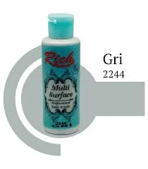 Rich Multi Surface Akrilik Boya 120ml 2244 Gri ürün görseli 1