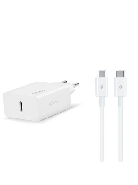 Ttec 2scs22bc Smartcharger Pd 20w Seyahat Hızlı Şarj Aleti+usb-c - Usb-c 3a Kablo Beyaz - 2