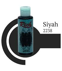 Rich Multi Surface Akrilik Boya 120ml 2238 Siyah ürün görseli 1