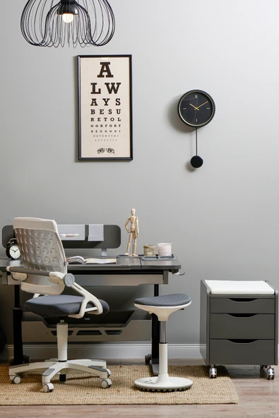 Creo Mobili Yükseklik ve Eğim Ayarlı, Sirius Delüx Bilgisayar ve Çalışma Masası Takımı, Antrasit - Resim 6