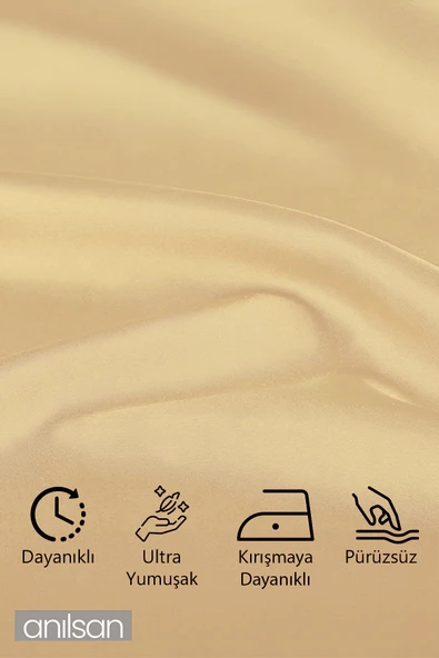 2’li %100 Pamuk Kumaş Peçete Krem 50x50 Cm Mutfak Bezi Sofra Sunum Servis Peçetesi - 2