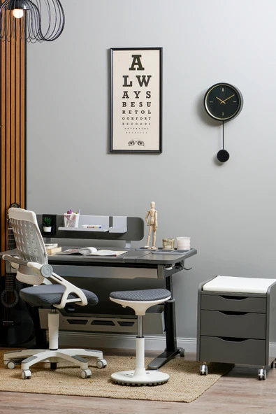 Creo Mobili Yükseklik ve Eğim Ayarlı, Sirius Advanced Bilgisayar ve Çalışma Masası Takımı, Antrasit - 4