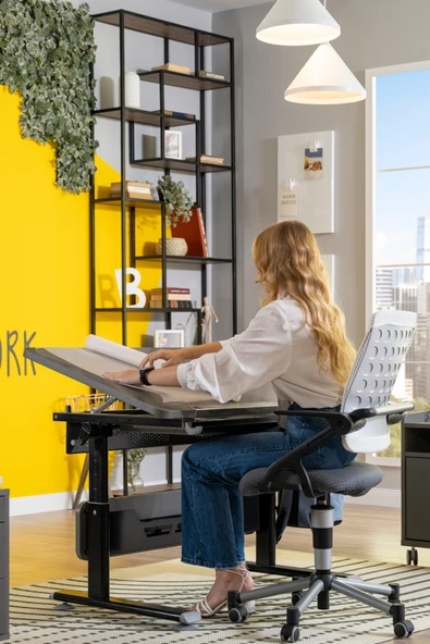 Creo Mobili Yükseklik ve Eğim Ayarlı, Vega Advanced Bilgisayar ve Çalışma Masası Takımı Antrasit/Gri - 2