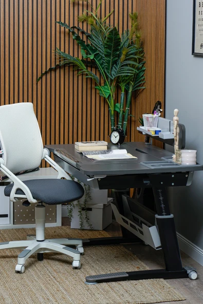 Creo Mobili Yükseklik ve Eğim Ayarlı, Sirius Advanced Bilgisayar ve Çalışma Masası Takımı, Antrasit - 3