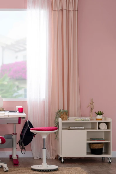 Creo Mobili Sürgü Kapaklı Organizer Smart Keson, Frenli Tekerlekli Ofis ve Ev Komodini, Ekru - 3