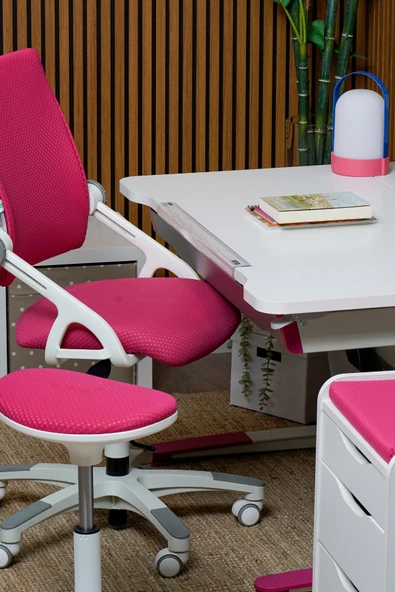 Creo Mobili Yükseklik ve Sırt Ayarlı Sirius Çalışma Sandalyesi Ofis, Bilgisayar Koltuğu Fuşya/Fuşya - 2