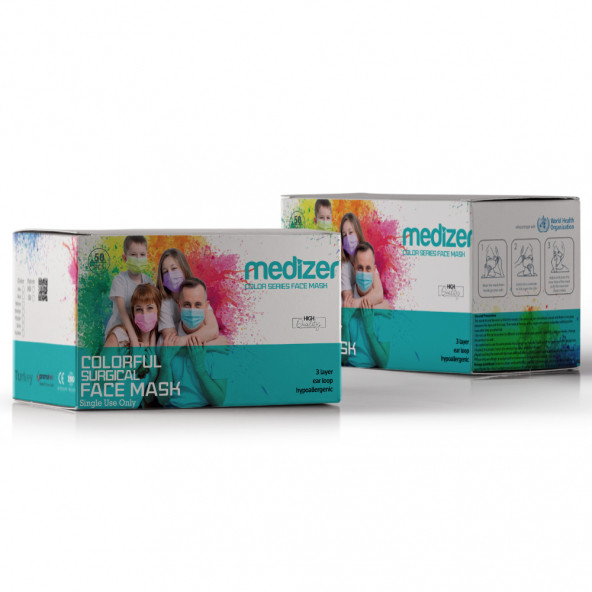 Medizer Meltblown Sarı Cerrahi Maske - 100 Adet - Resim 7