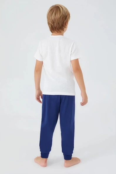 U.s. Polo Assn. 1315 Erkek Çocuk Writing Kısa Kol Pijama Takım - 5