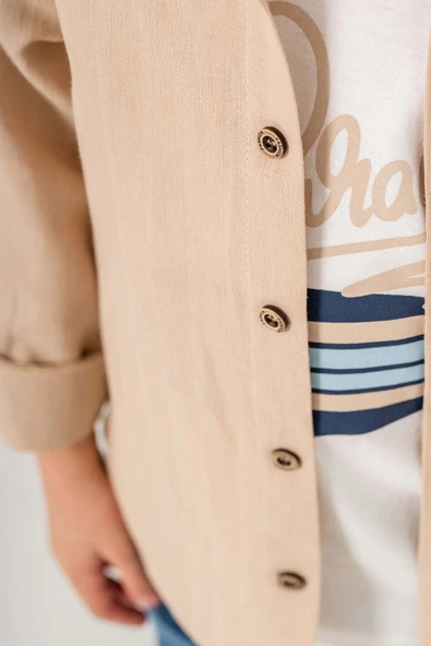 Ayarlanabilir Kol Klasik 3 Parça Erkek Çocuk Gömlekli Takım - 12