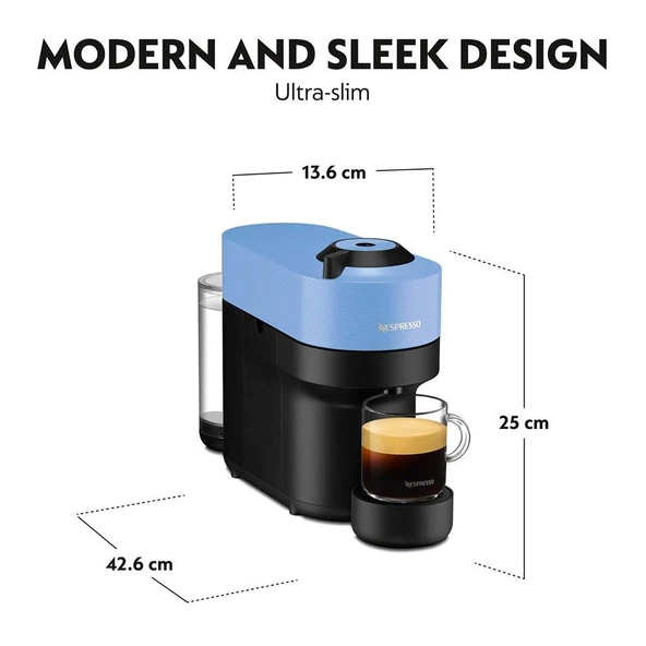 Nespresso Vertuo Pop Kapsüllü Kahve Makinesi Mavi - Resim 5