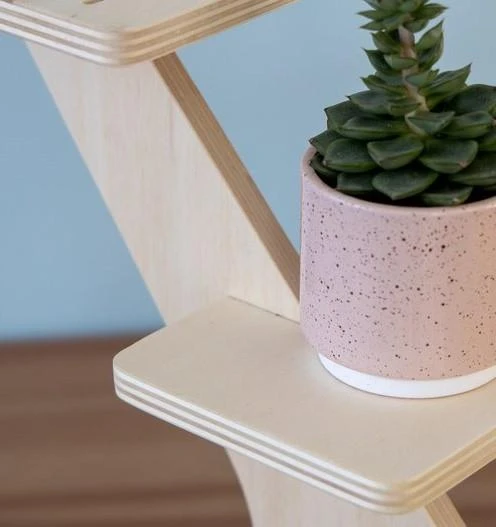 Ahşap Üç Katlı Raflı Sergileme Tezgahı Standı Sunum Sehpası, Ahşap Sunum Rafı, Kek Ve Pasta Sunum Standı Üç Katlı Raf - 2