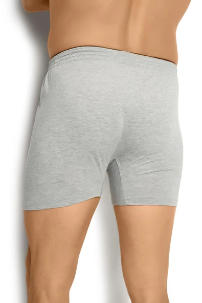 Jiber Erkek Pamuklu Havlu Bel Rahat Düğmeli Boxer - 6