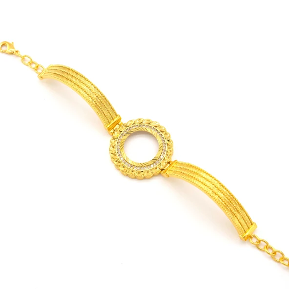 Çeyrek Altın Çerçeve Bileklik Çelik Altın Kaplama Trabzon Model-BLZ-636 - Resim 3