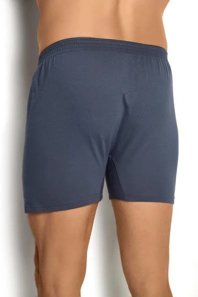 Jiber Erkek Pamuklu Havlu Bel Rahat Düğmeli Boxer - 9