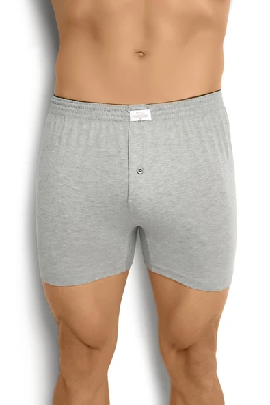 Jiber Erkek Pamuklu Havlu Bel Rahat Düğmeli Boxer - 5