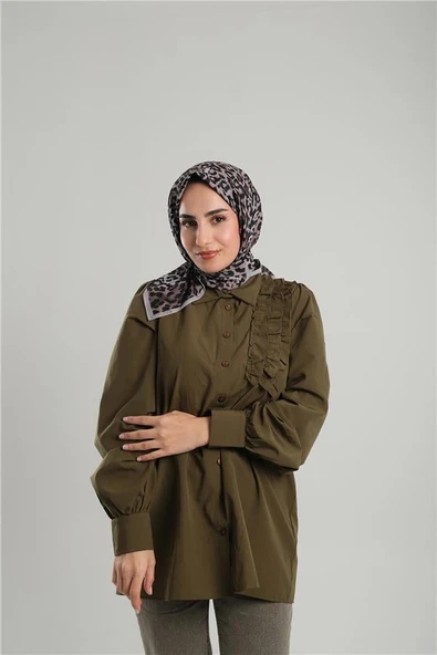 Vizon Desenli Eşarp Kesik Elyaf Pamuksu Leopar Dijital Baskılı 202201_10 ürün görseli 1