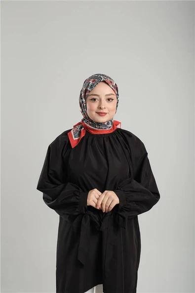 Kiremit Desenli Eşarp Bambu Etnik Çiçek Dijital Baskılı 202202_05 - 2