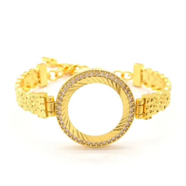 Çeyrek Altın Çerçeve Bileklik Çelik Altın Kaplama BLZ-648 ürün görseli