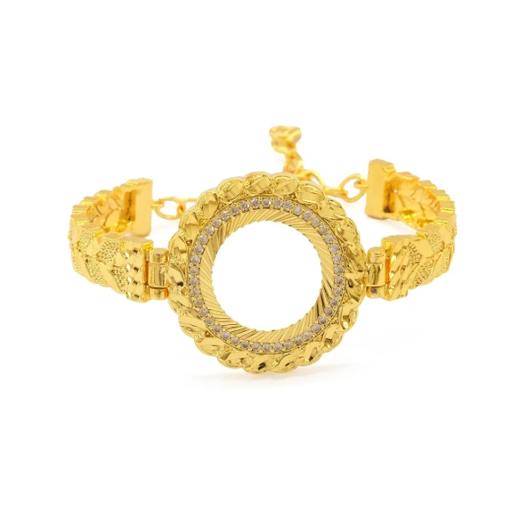 Çeyrek Altın Çerçeve Bileklik Çelik Altın Kaplama BLZ-634 ürün görseli