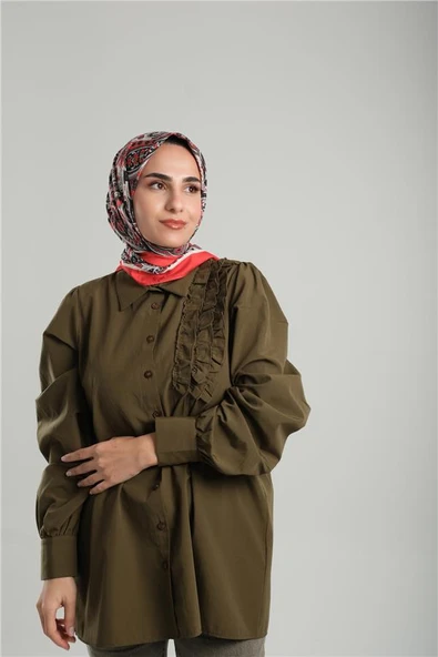 Kırmızı Desenli Eşarp Bambu Etnik Çiçek Dijital Baskılı 202202_31 - 2