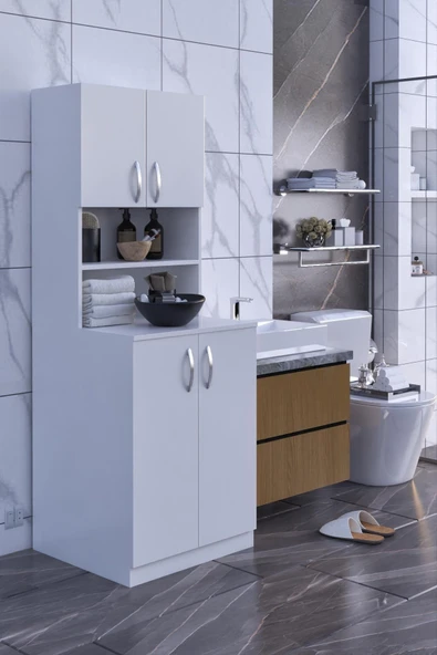Arya Çamaşır Makine Dolabı Banyo Dolabı