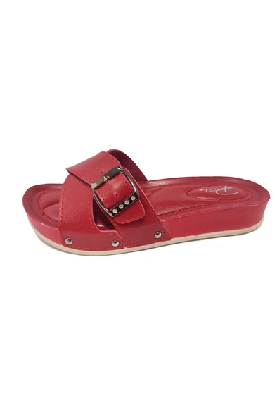 Perla 9002-25 Deri Anatomik Çapraz Bantli Kadın Terlik - 3