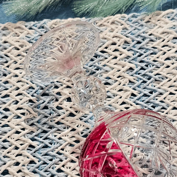 Hybrid Çift Desen Pembe 1 Adet Bardak Kadeh - 3