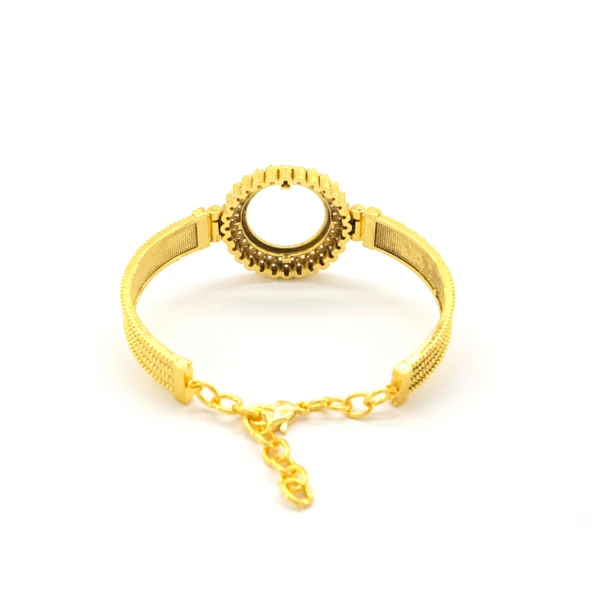 Çeyrek Altın Çerçeve Bileklik Çelik Altın Kaplama Trabzon Model-BLZ-645 - Resim 5