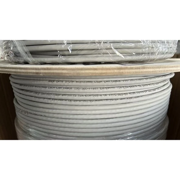 AGER CAT6 Utp 23AWG Gri 500m Makara Saf Bakır Kablo 0.50mm AC-600-5 - 2