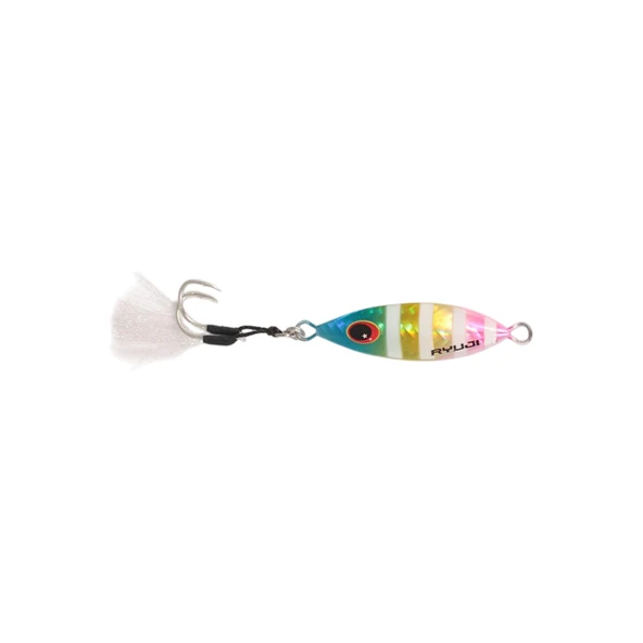 Ryuji Slow King 6,5cm 30gr Jig Yem Renk : Rainbow Zebra Glow
