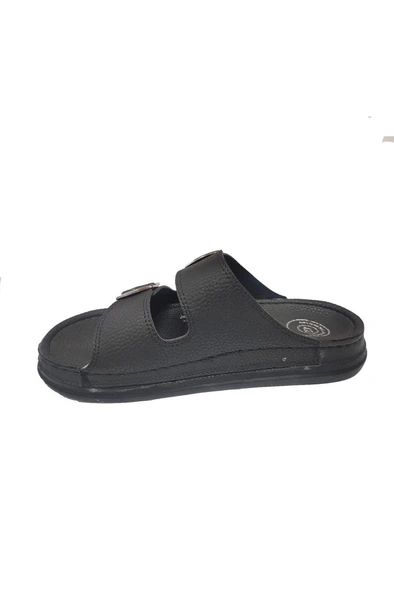 Serra 9037-25 Deri Anatomik Çift Bant Erkek Terlik - 2