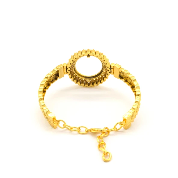 Çeyrek Altın Çerçeve Bileklik Çelik Altın Kaplama BLZ-641 - Resim 5