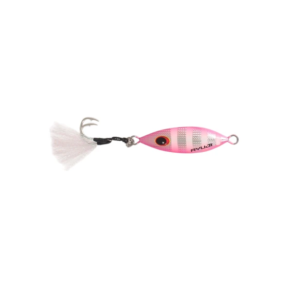 Ryuji Slow King 7,5cm 40gr Jig Yem Renk : Pink Zebra Glow